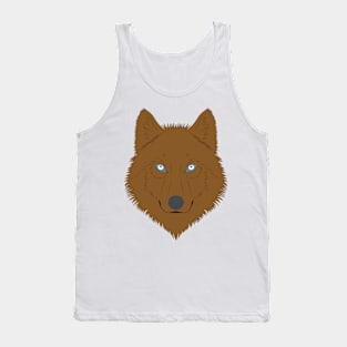 Brown wild wolf Tank Top